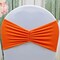 10 Pieces Orange Ruffled Spandex Chair Bands for Bright Event Accents 8x13 inches
